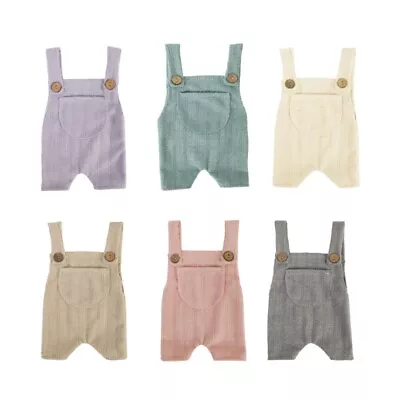 Baby Unisex Romper Photo Costume Front Pocket Jumpsuit 0-1M Infant Photo Outfit • $18.75