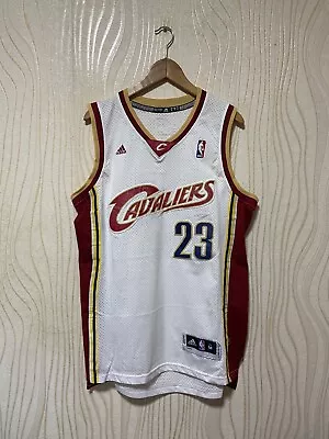 CLEVELAND CAVALIERS BASKETBALL SHIRT JERSEY NBA ADIDAS Sz M MEN #23 LEBRON JAMES • $59.99