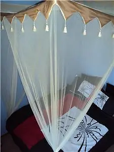 Cream/Champagne 4 Poster Mosquito Net Bed Canopy - NEW! • $45.95