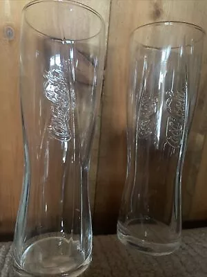 New Coca Cola - Tall Elegant Glass - 14oz Half Pint - Set Of 2 • £3.50