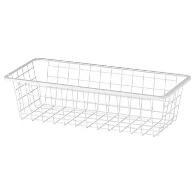 KONSTRUERA Wire Mesh Basket Storage Organizer For Clothes & Toys White 25 Cm • £19.47