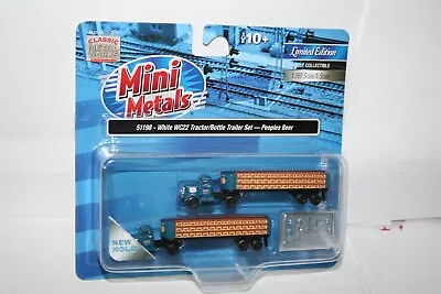 Mini-Metals White Tractor Trailer Beer Truck Set 1:160 N Scale Train Accessories • $21.50