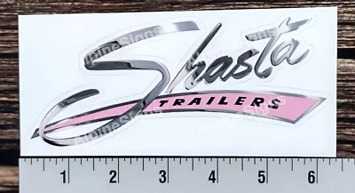 Vintage Shasta Pink Camper Trailer RV Sticker Decal  • $8.85