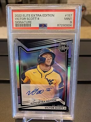 Victor Scott II 2022 Panini Elite Extra Edition Signature MINT 9 Card # 157 • $29.99