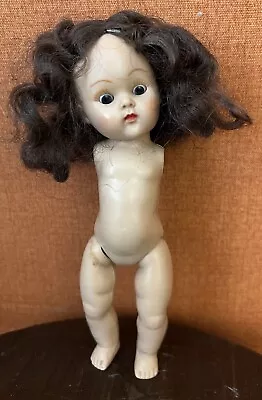 Cute Vintage 1950s Vogue Ginny Strung Doll 8  W/ Painted Lashes NEEDS ARMS • $24.99