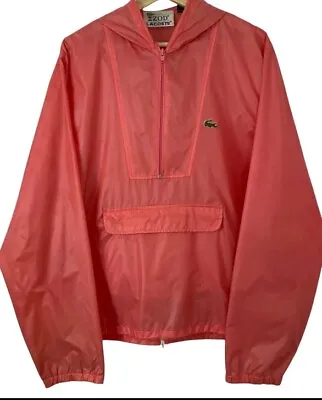 Vintage Lacoste Izod Pink Half Zip Pullover Cagoule Jacket • £55