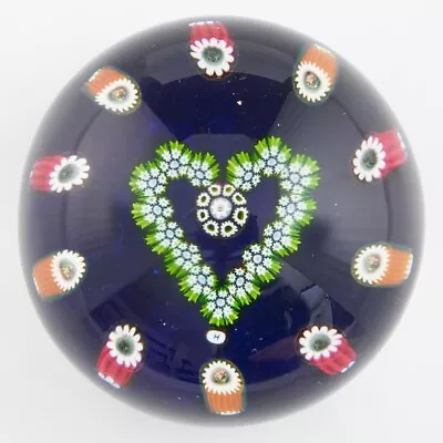 Paul Ysart Paperweight Harland Heart Millefiori C1970 • £288