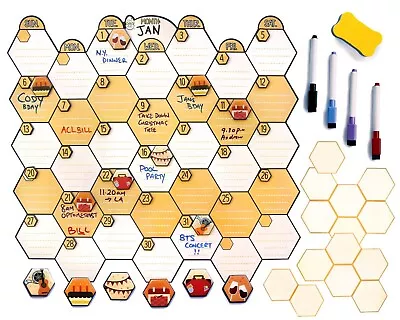 £17.99 • Buy Magnetic Monthly Calendar Planner For Fridge | White Board
