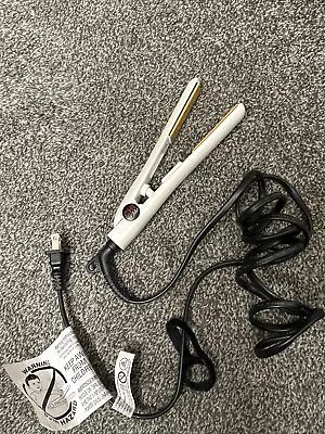 Chi Elite Mini 1/2 In Ceramic Hair Straightener Flatiron White Travel Size • $10