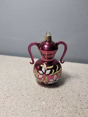 Blown Glass Purple Urn Christmas Tree Ornament MSE Martha Stewart Everyday 3.25  • $19.99