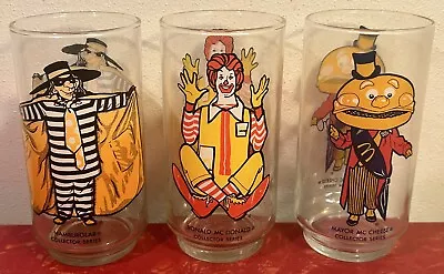 Lot Of 3 Vintage McDonald's Character Collector Series Drinking Glasses • $14.99