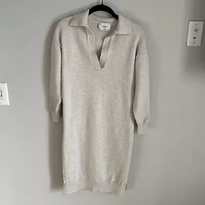 Aritzia Wilfred Shayda Sweater Merino Wool Beige Dress Size XS • $32