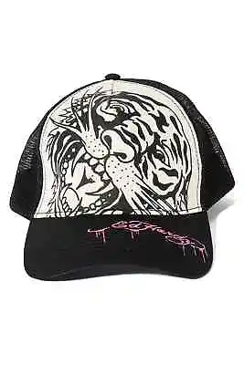 Ed Hardy By Christian Audigier Tiger Outline Hat Mesh Snapback Trucker Hat • £36.45