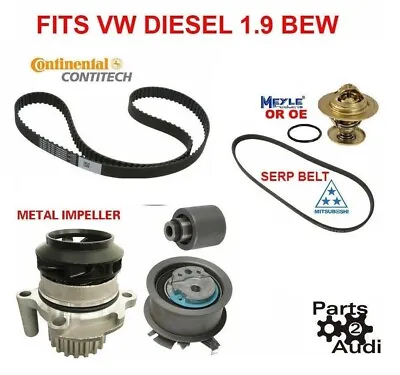 Timing Belt Water Pump Kit Serp Belt &  VW Diesel TDI 1.9 BEW Complete Kit • $169.69