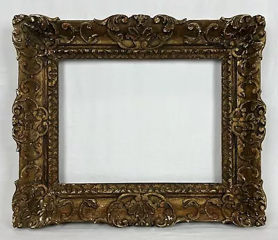 Antique Barbizon Baroque Dutch Hand Carved Gold Gilt Frame 11 X 14 Opening • $142.50