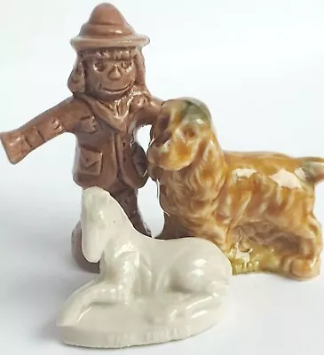 Lot Of 3 WADE England Miniature Figurines / Animals Ceramic Horse Dog Scarecrow  • $13.50