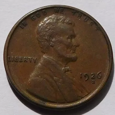 1926-S Lincoln Wheat Cent VF/XF Scratch Better Date 1C Penny San Francisco Coin • $19.50