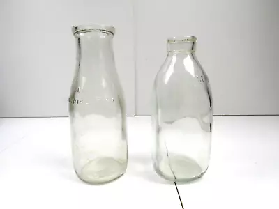 1 Imperial  Pint Milk Bottle 1 X Pint Cream Bottle  Vintage Collectible • $15