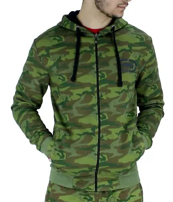 Ecko Men's Designer Cotton Camouflage Hip Hop Hoodie Jacket New Camo Era Green • $56.46