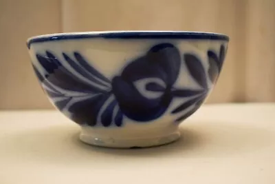 £107.39 • Buy Antique Spongeware Flow Blue Bowl Mouzin Lecat & Cle Nimy Lez-Mons Belgium  70