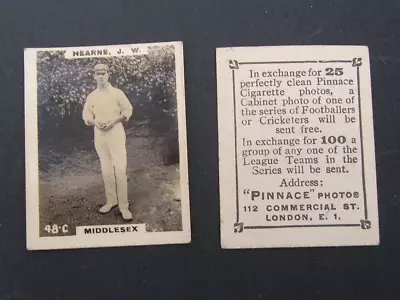£4.99 • Buy Godfrey  Phillips Pinnace Cricketers ( 1924) # 48 J W Hearne -  Middlesex