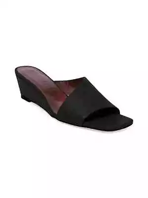 $178.15 • Buy $275 STAUD Nevil Wedge Leather Mules | Black | 37 EU & 6 .5US | Style # 07-1258