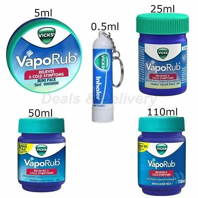 Vicks VapoRub Vapour Rub Congestion Cold Headache Relief Menthol Eucalyptus FS • $17.55