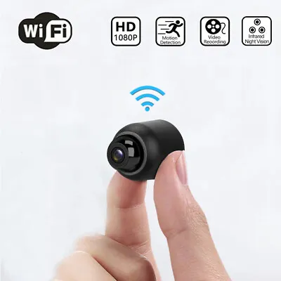 $28.99 • Buy Mini Spy WiFi Camera HD 1080P Hidden IR Night Vision DVR Home Nanny Security Cam