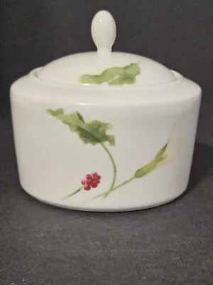 Mikasa Optima Classic Calla Lily   Sugar Bowl/ Dish With Lid HTF RARE UNUSED • $39.95