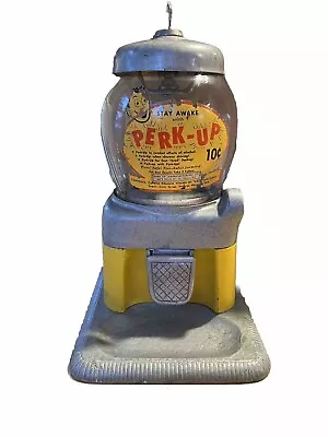 Vintage 1940’s Perk-Up Coin Operated Gumball  W/ Key 10 Cent • $379.99