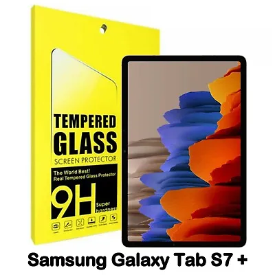 Tempered Glass For Samsung Galaxy Tab S7 Plus 12.4 Inch Tablet Screen Protector • £8.49