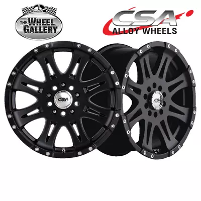 CSA Raptor Small Cap 16x8 6/130 30P Satin Black Set Of Alloy Wheel Wheels • $1076