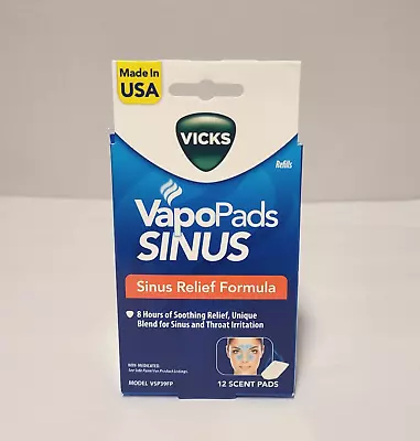 VICKS VapoPads Sinus Relief Formula 12 Scent Refill Pads Open Box Missing 1 Pad • $8.65