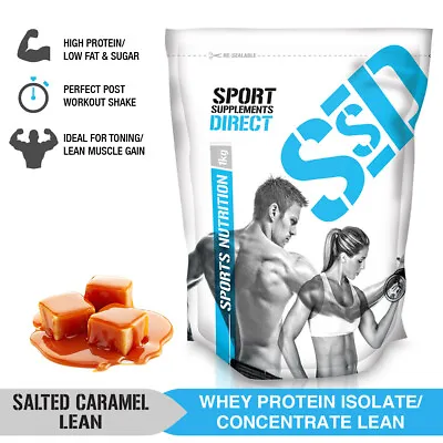 2kg Salted Caramel Lean Whey Protein Isolate / Concentrate - Lean Wpi / Wpc 2kg • $66.02