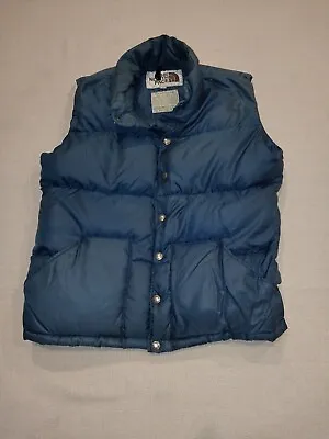 Vintage North Face Puffer Down Vest S 70s USA Brown Label Leaking As Is • $35.99