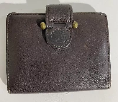 Vintage Fossil Dark Brown Leather Wallet Women’s • $12