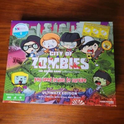 £18.95 • Buy City Of Zombies Ultimate Edition BOARD GAME, 100% COMPLETE Think Noodle
