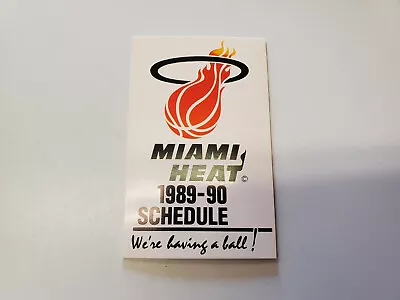 RS20 Miami Heat 1989/90 NBA Basketball Pocket Schedule - Miller Lite • $2.99