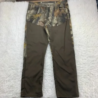 Wrangler Pro Gear Pants Men 41x33 Camo Realtree Brush Briar Guard Hunt Tag 42x32 • $29