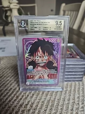 BGS 9.5 Monkey D Luffy OP05-060 Awakening Of The New Era Alt Art Leader English  • $103.50