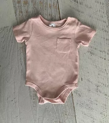 Baby Girls Sz 0-3 Moths ORGANIC COTTON  Onepiece 000 • $4.90