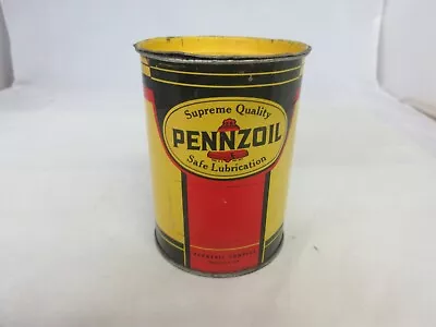 Vintage Advertising  Pennzoil  1 Lb Grease Auto Oil Petroliana Empty  C-766 • $65