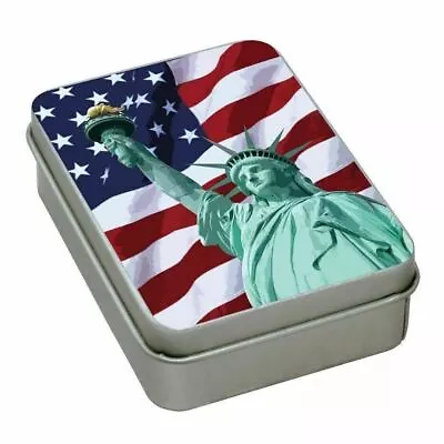 $10.97 • Buy American Flag Tin Container Full Of Green Tip Safety Matches  Made In USA