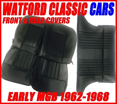 MGB GT Front And Rear Seat Covers 1962 -1968 Black With Black  Piping • $149.95