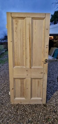 £59 • Buy Reclaimed Stripped Pine Victorian 4 Panel Internal Door  (Choice Of Two)