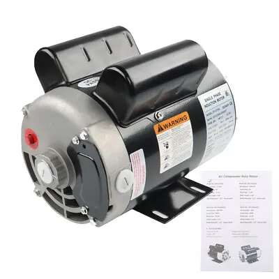 3450 RPM 3.7 HP 230V Electric Motor Compressor Duty 56 Frame 1 Phase 5/8  Shaft • $170.49