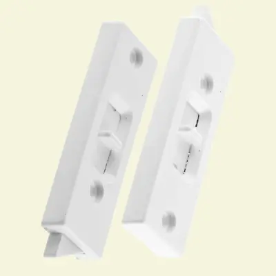 Spring-Loaded White Vinyl Vertical Hung Sliding Window Lock (2-pack) • $4.99