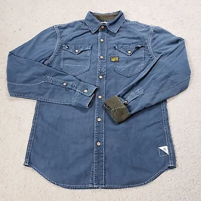 $19.90 • Buy G-Star Raw Denim Shirt Men M Arizona Vintage Chambray Modern Utility Western