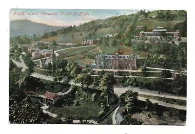 Pavilion And Gardens Matlock Bath Derbyshire Postcard. • £4