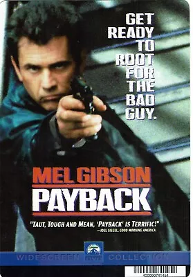 Payback Backer Card Mel Gibson (not A Dvd ) Mini Poster • $4